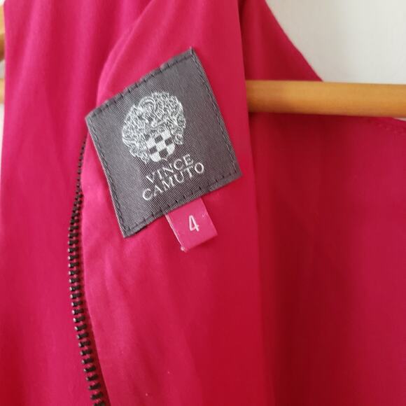 Vince Camuto Wrap Style Flowy Sleeveless Valentines Dress Red 4 - Picture 8 of 11